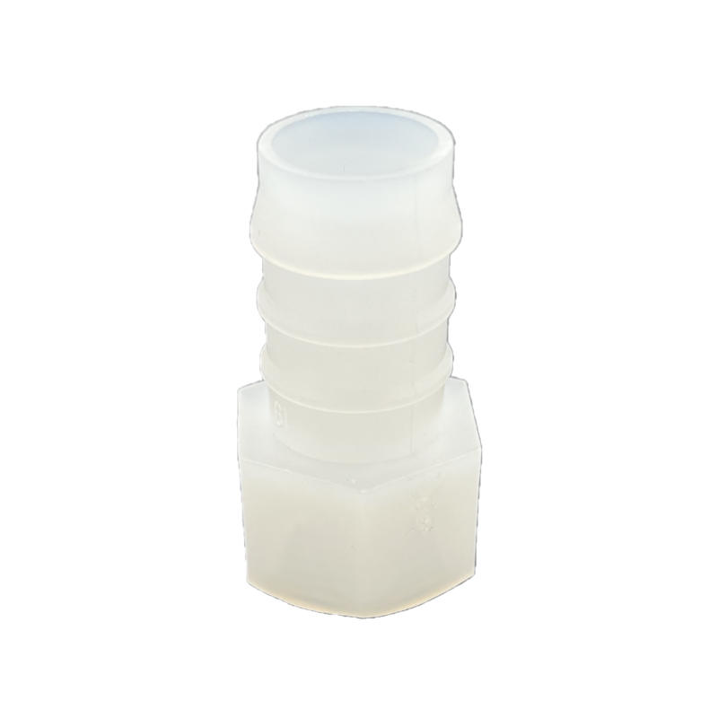 RACCORD DROIT CANNELE FEMELLE PVDF - TARAUDE 1/4''Gf - Ø10mm