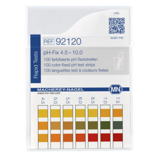 BANDELETTES DE TEST PH 4.5...10.0 - 100 TESTS